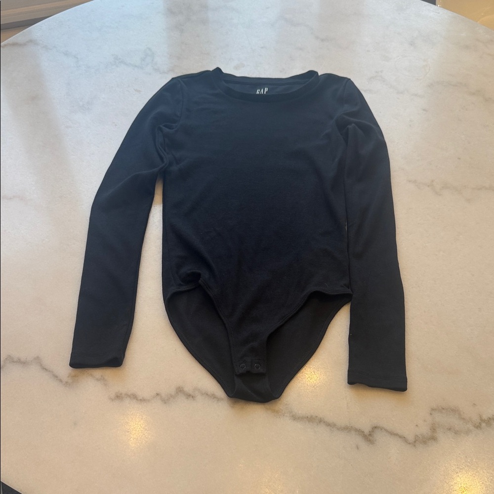 GAP Women's Black Long Sleeve Bodysuit